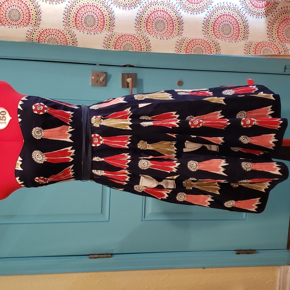 Adorable Anthropologie equestrian inspired strapless dress size 0